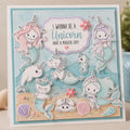 Mermaid Unicorn Clear Stamps for Scrapbooking, Card Making