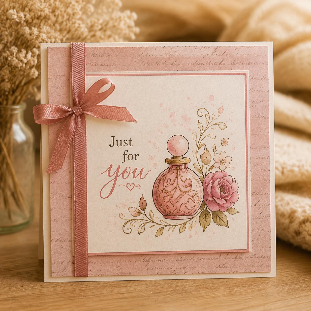 Perfume Bottle Clear Stamp Set, 14 x 14 cm