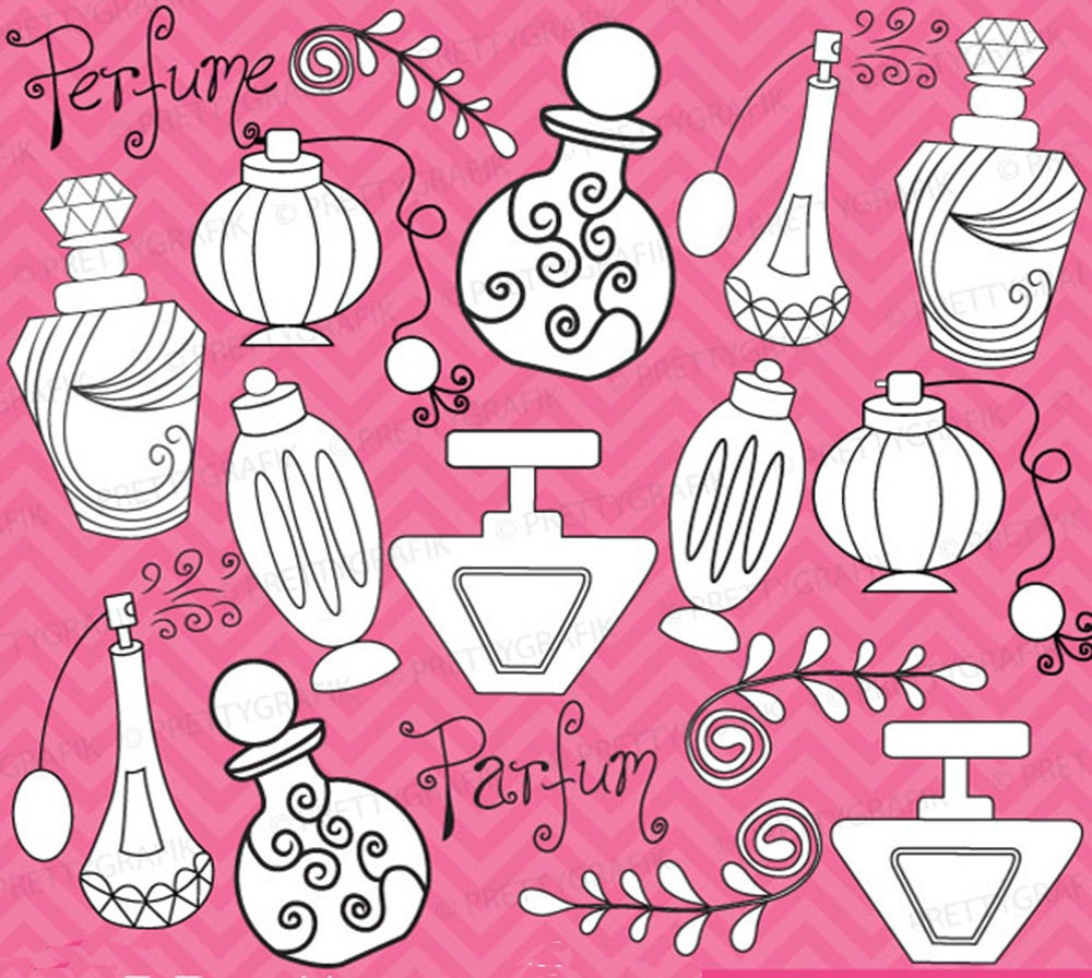 Perfume Bottle Clear Stamp Set, 14 x 14 cm