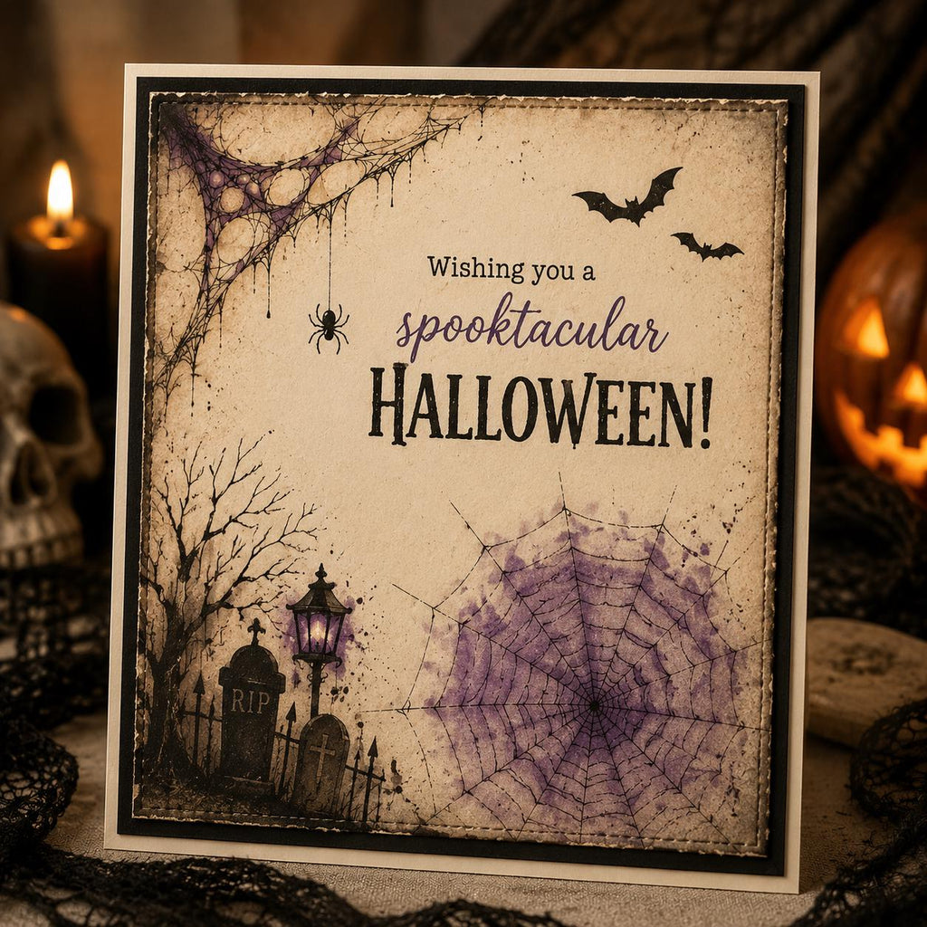 Spider Web Clear Stamp, Scrapbooking DIY (14x14cm)