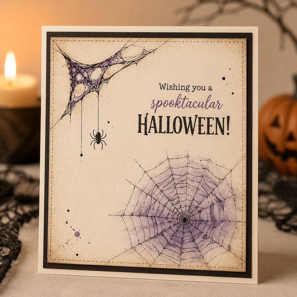 Spider Web Clear Stamp, Scrapbooking DIY (14x14cm)