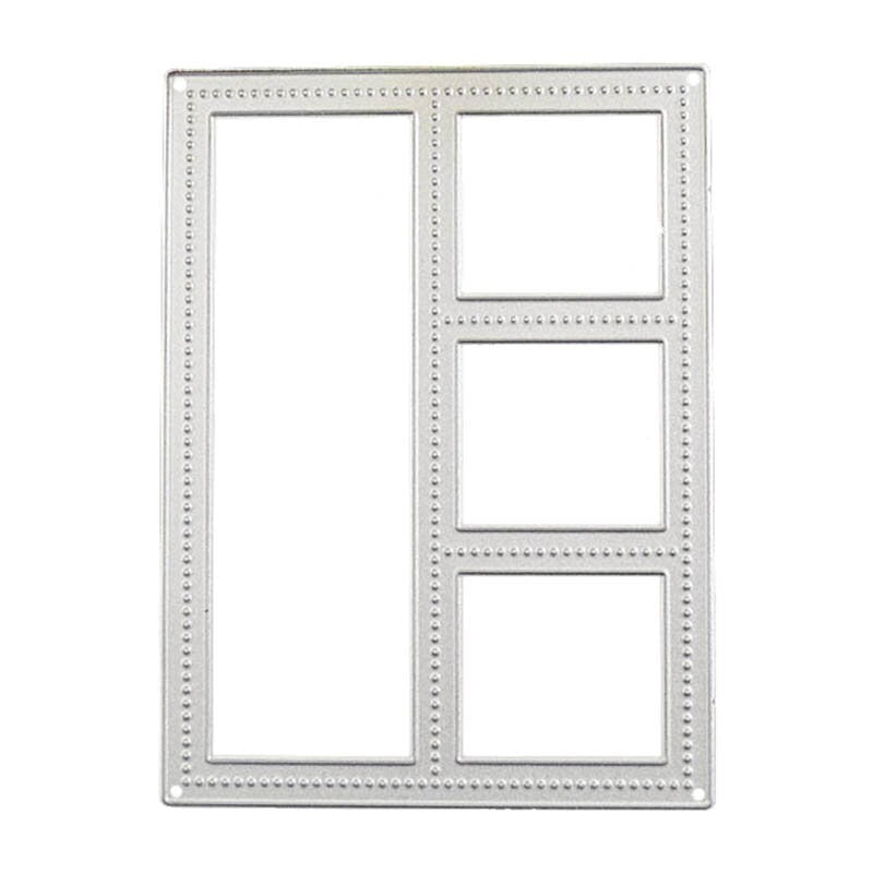 Window Frame Metal Die Cut, Stitched Scrapbooking Stencil