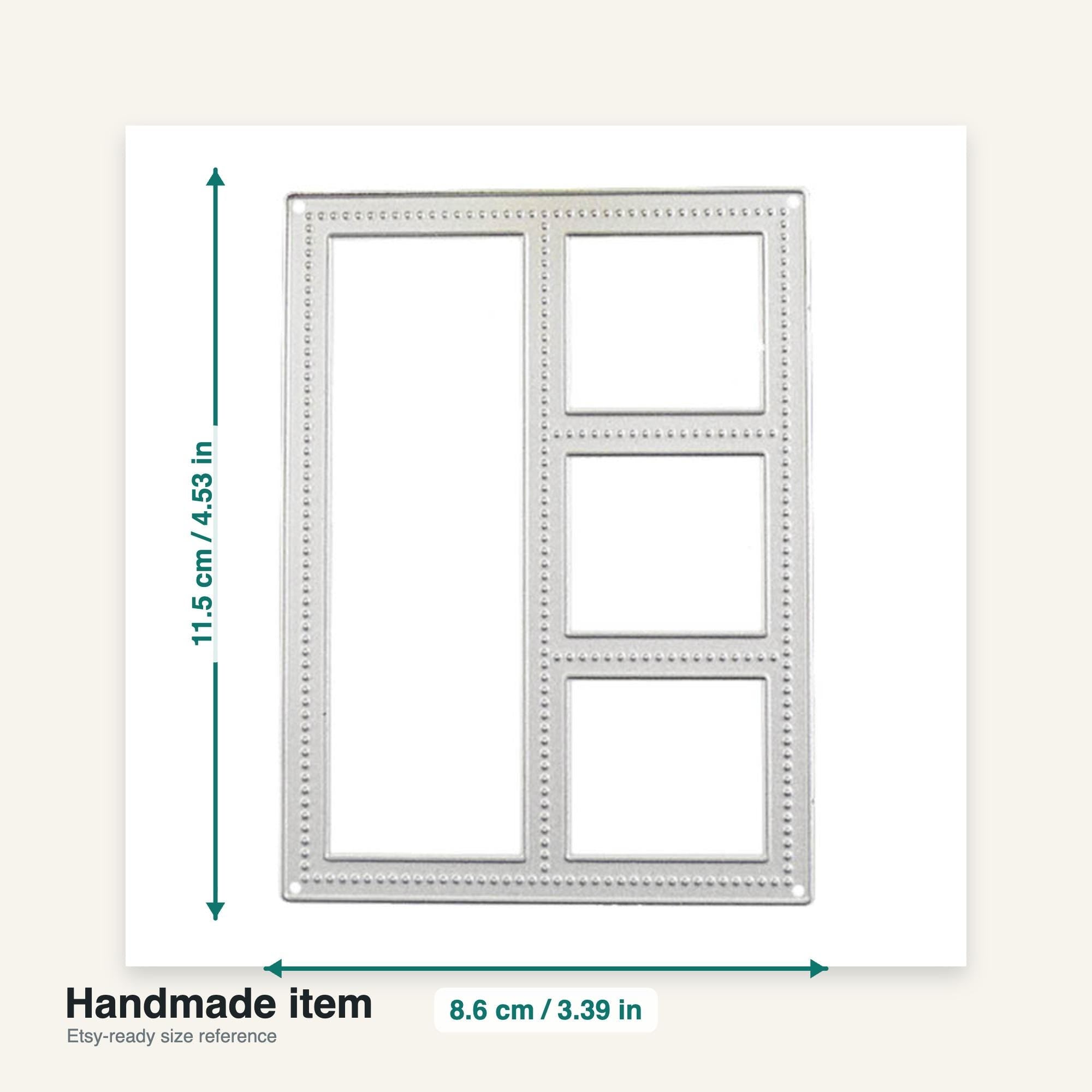 Window Frame Metal Die Cut, Stitched Scrapbooking Stencil