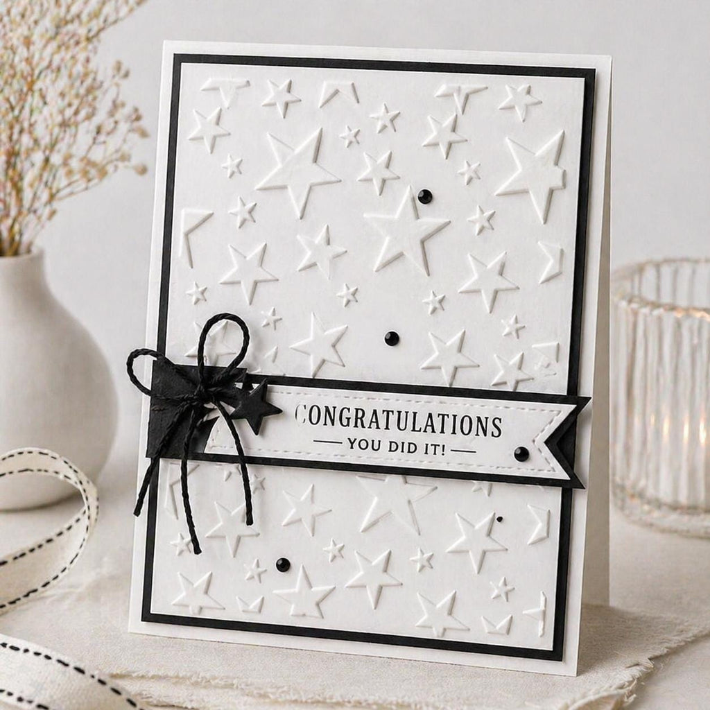 Star Background Embossing Folder for Paper Crafts and Card Making 105x148mm
