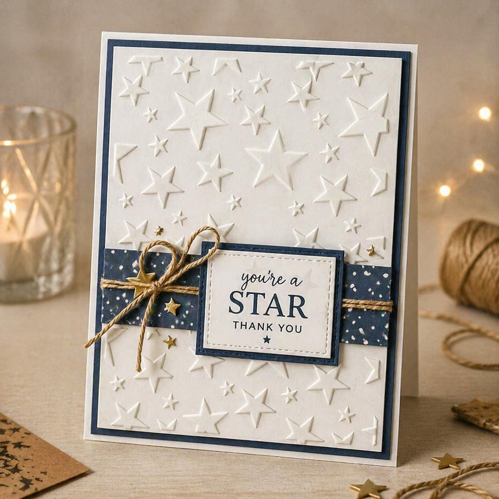 Star Background Embossing Folder for Paper Crafts and Card Making 105x148mm