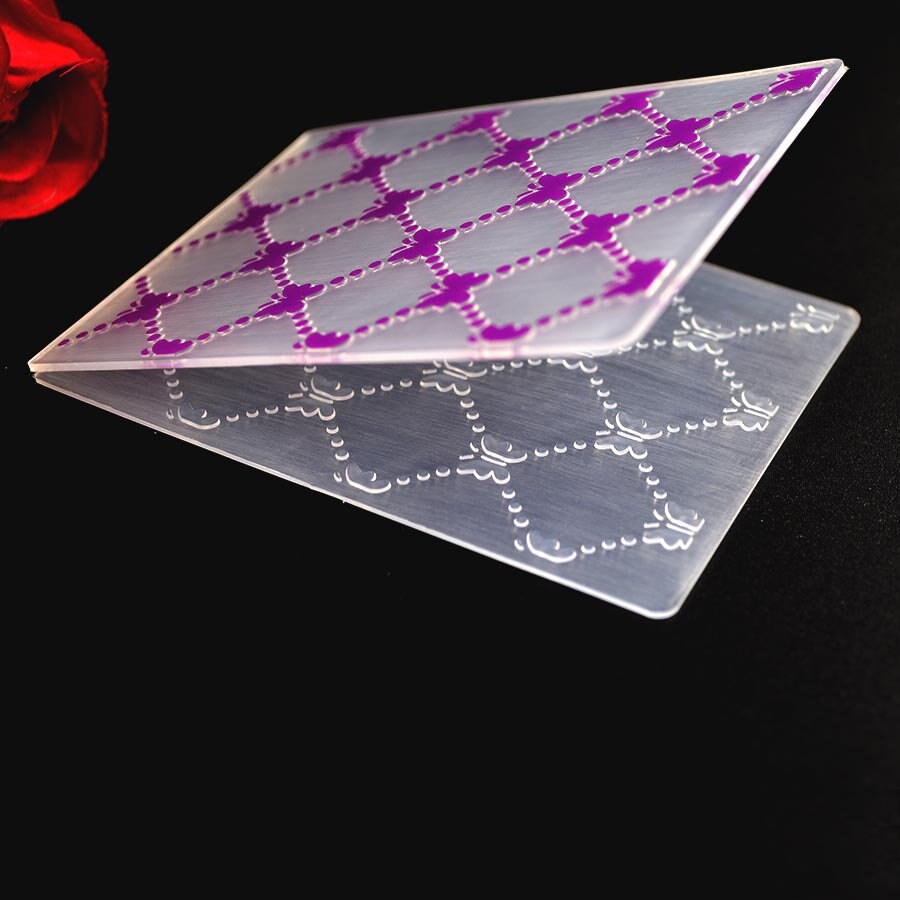 Diamond Grid Embossing Folder for Card Making & Paper Crafts 100x75mm
