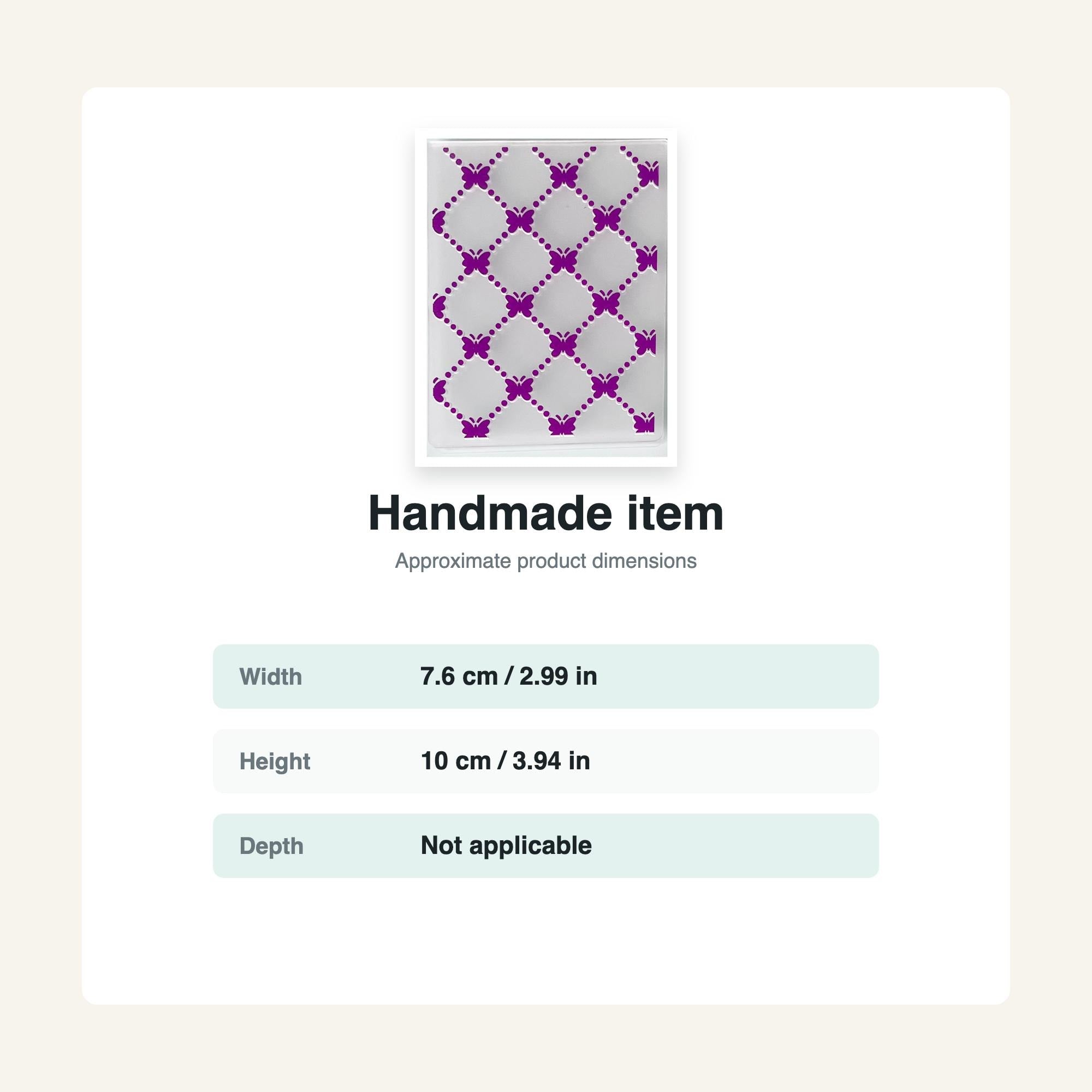 Diamond Grid Embossing Folder for Card Making & Paper Crafts 100x75mm
