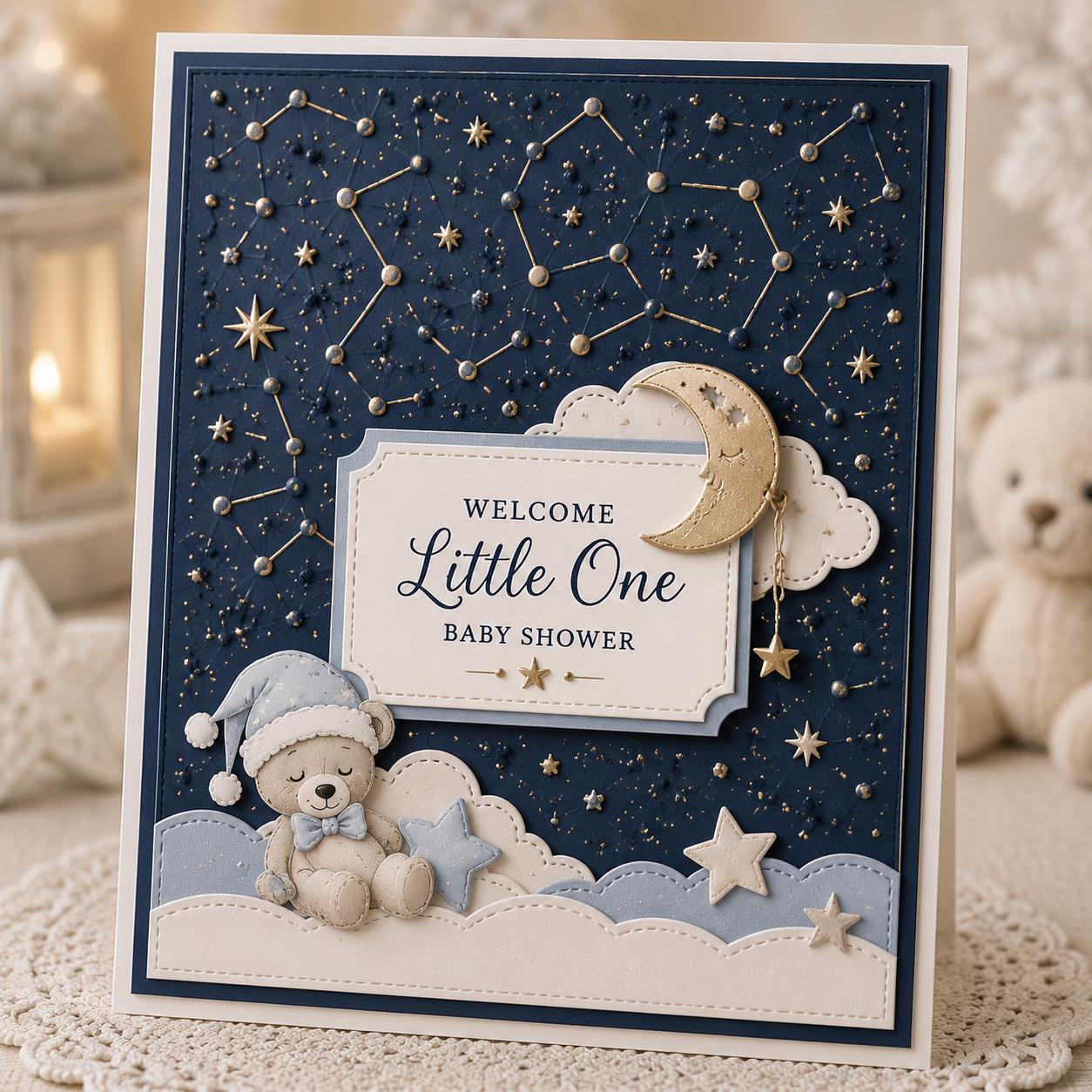 Constellation Embossing Folder for Card Making & Paper Crafts, 105x148mm Background Stencil