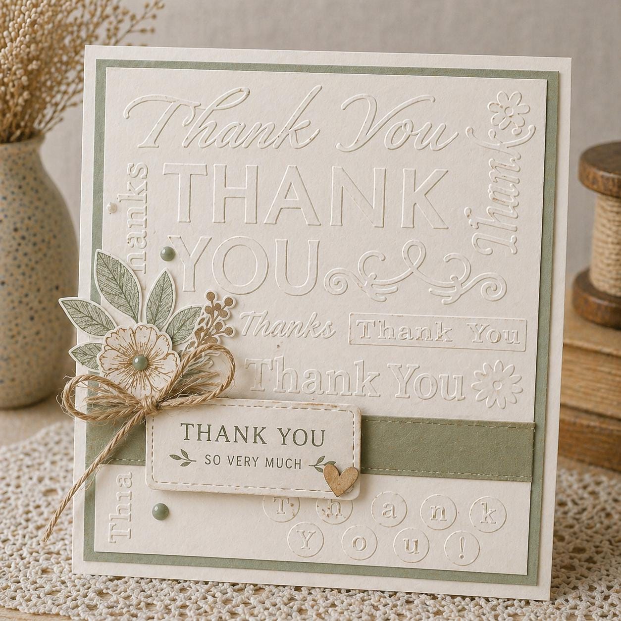 Thanks Background Embossing Folder for Card Making and Paper Crafts, 154x152mm
