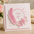 Feathers & Flowers Clear Silicone Stamp - Scrapbooking, Card Making
