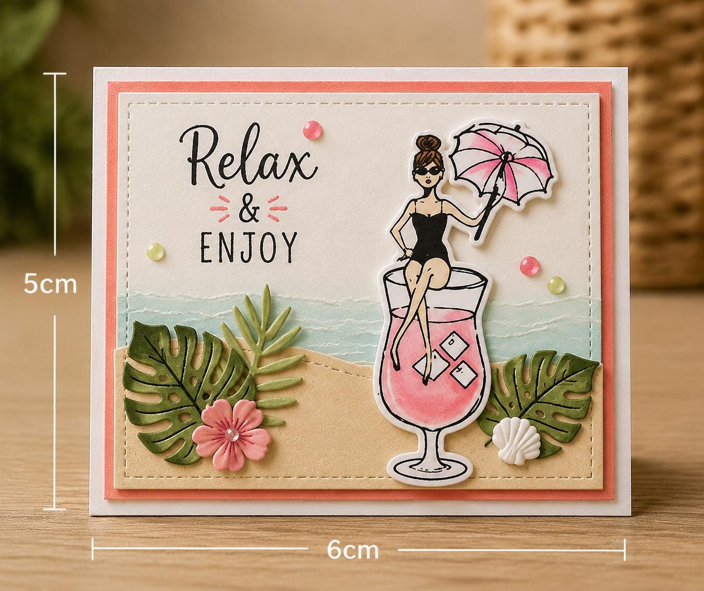 Mindful Pause Clear Stamp Set, 4x4 Silicone Stamps for Scrapbook Cards