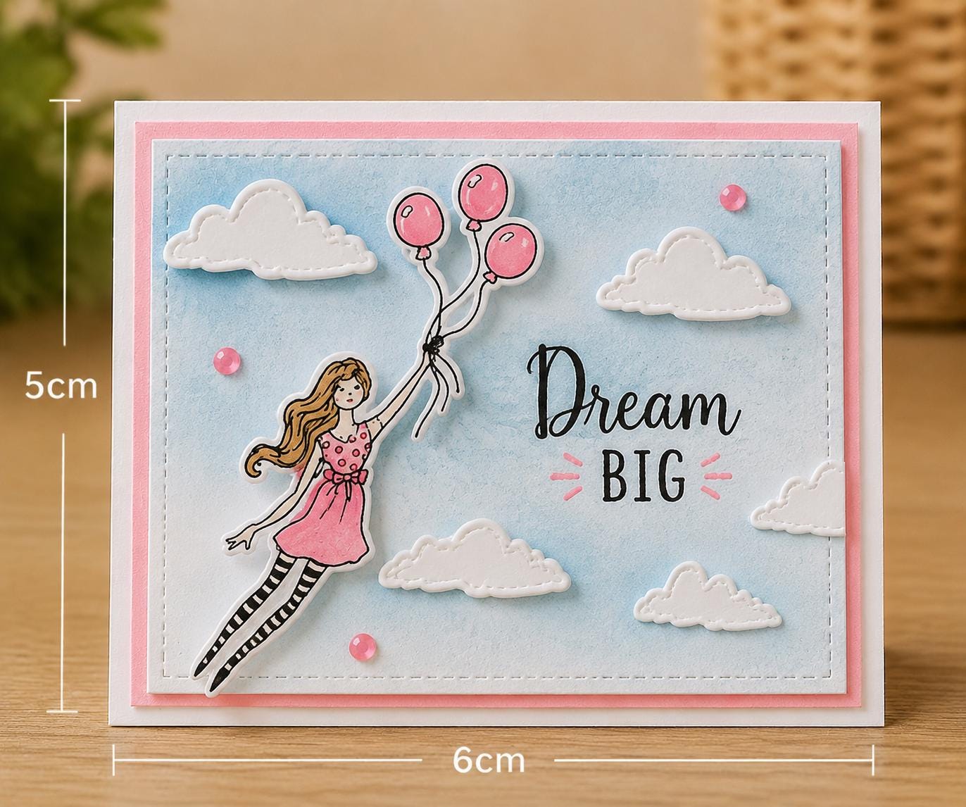 Mindful Pause Clear Stamp Set, 4x4 Silicone Stamps for Scrapbook Cards