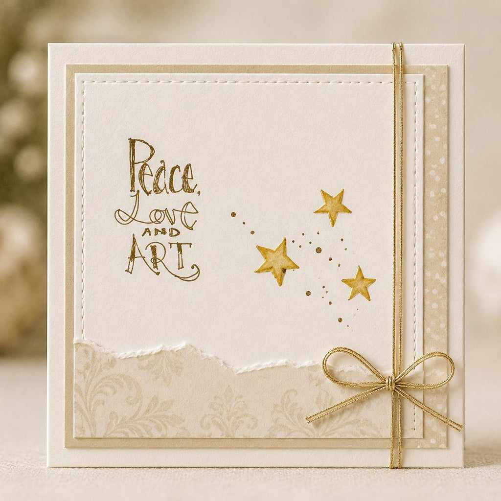 Stars Silicone Stamp, DIY Scrapbooking, Card Making (10x10cm)