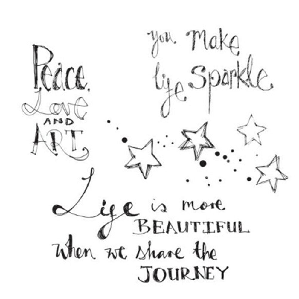 Stars Silicone Stamp, DIY Scrapbooking, Card Making (10x10cm)