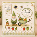 Garden Clear Stamp Set, 14 x 14 cm Floral Stamps for Cards