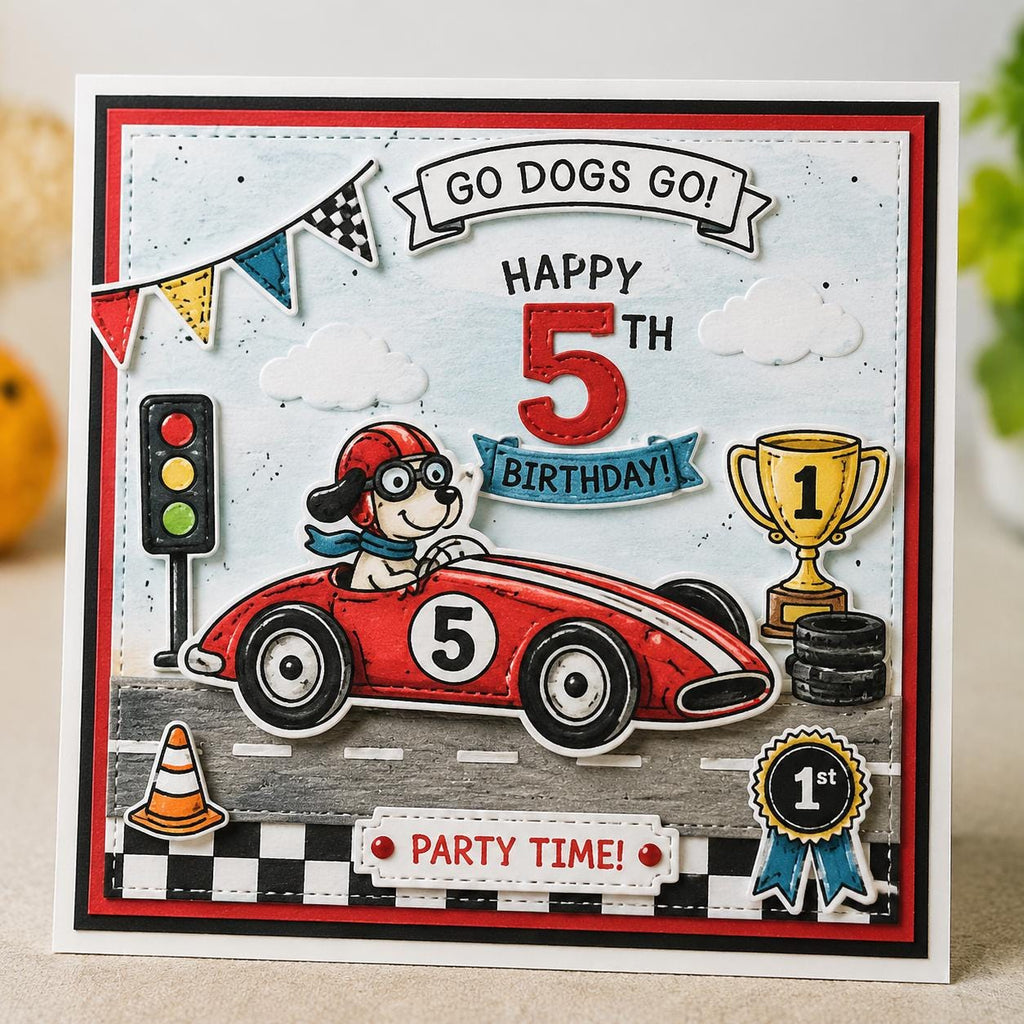 Party Time Clear Stamp Set, Celebration Stamps for Cards