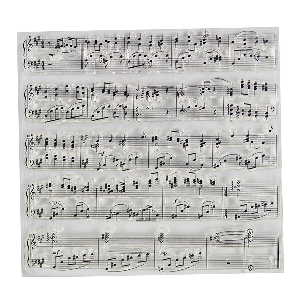 Music Notes Clear Stamp, DIY Scrapbooking, Card Making
