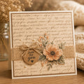 Newspaper Print Clear Stamp, Scrapbooking Rubber Seal (10x10cm)