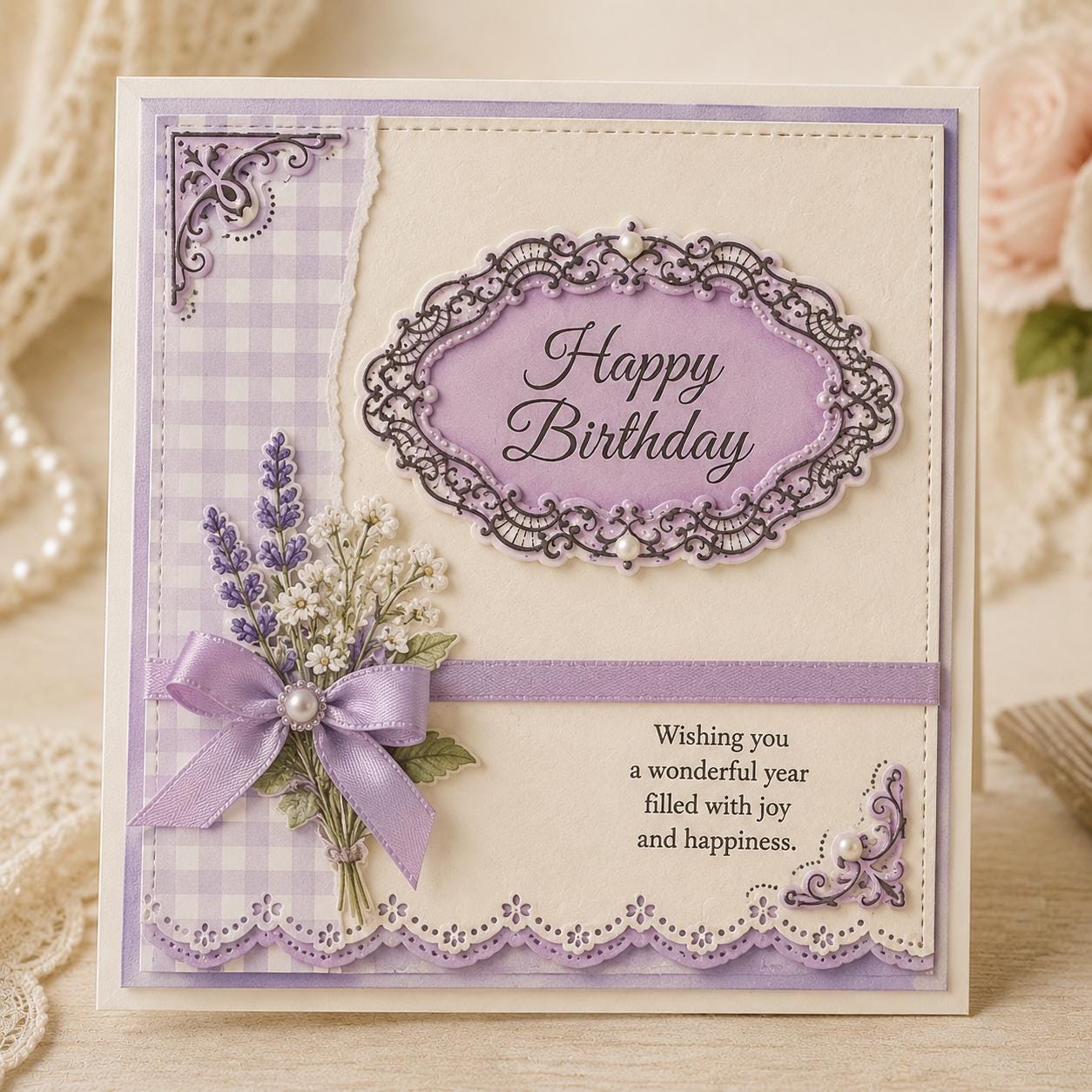 Flower Lace Frame Clear Stamps, DIY Scrapbooking (14x18cm)