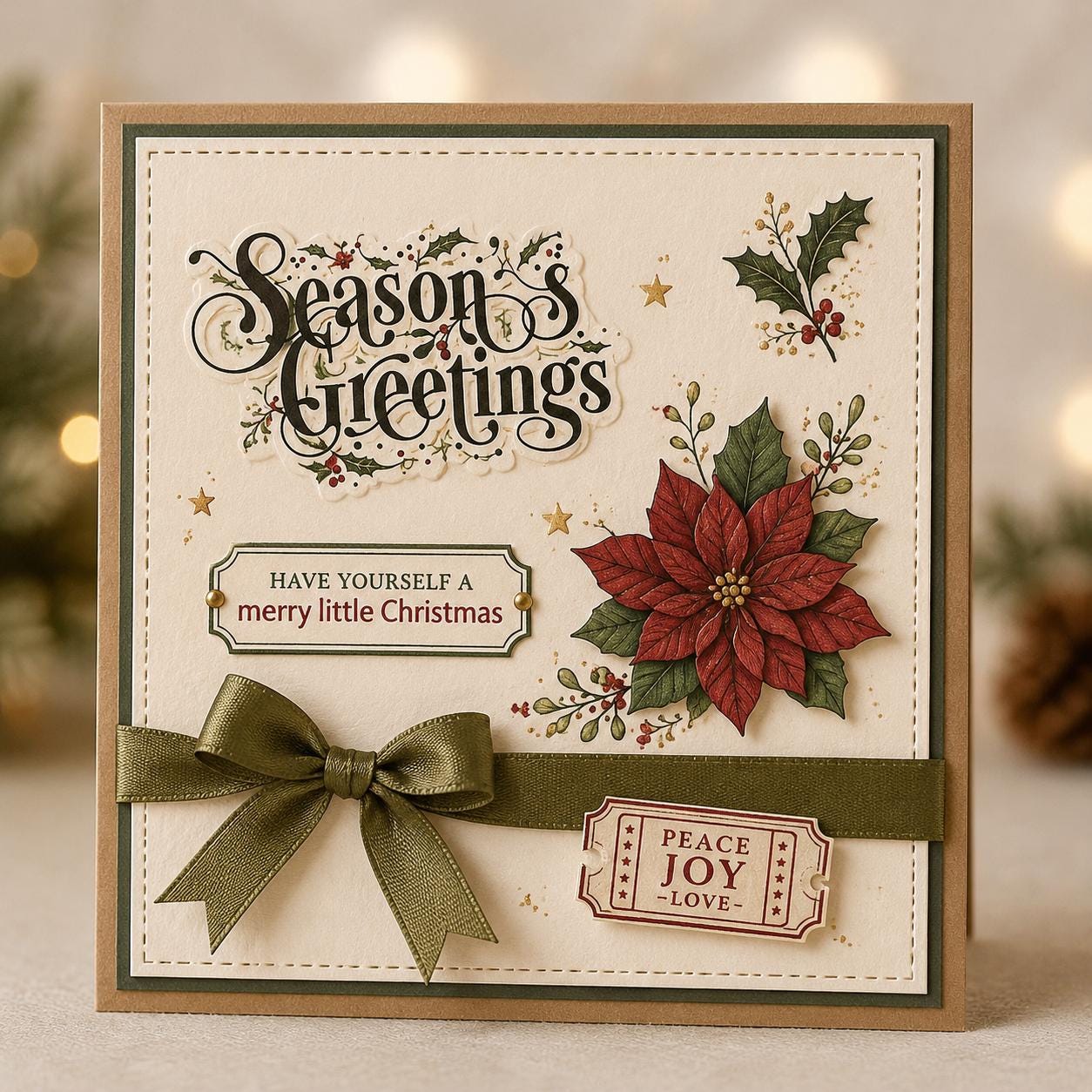 Christmas Clear Stamps: Season's Greetings, DIY Scrapbooking
