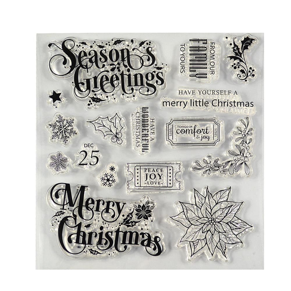 Christmas Clear Stamps: Season's Greetings, DIY Scrapbooking