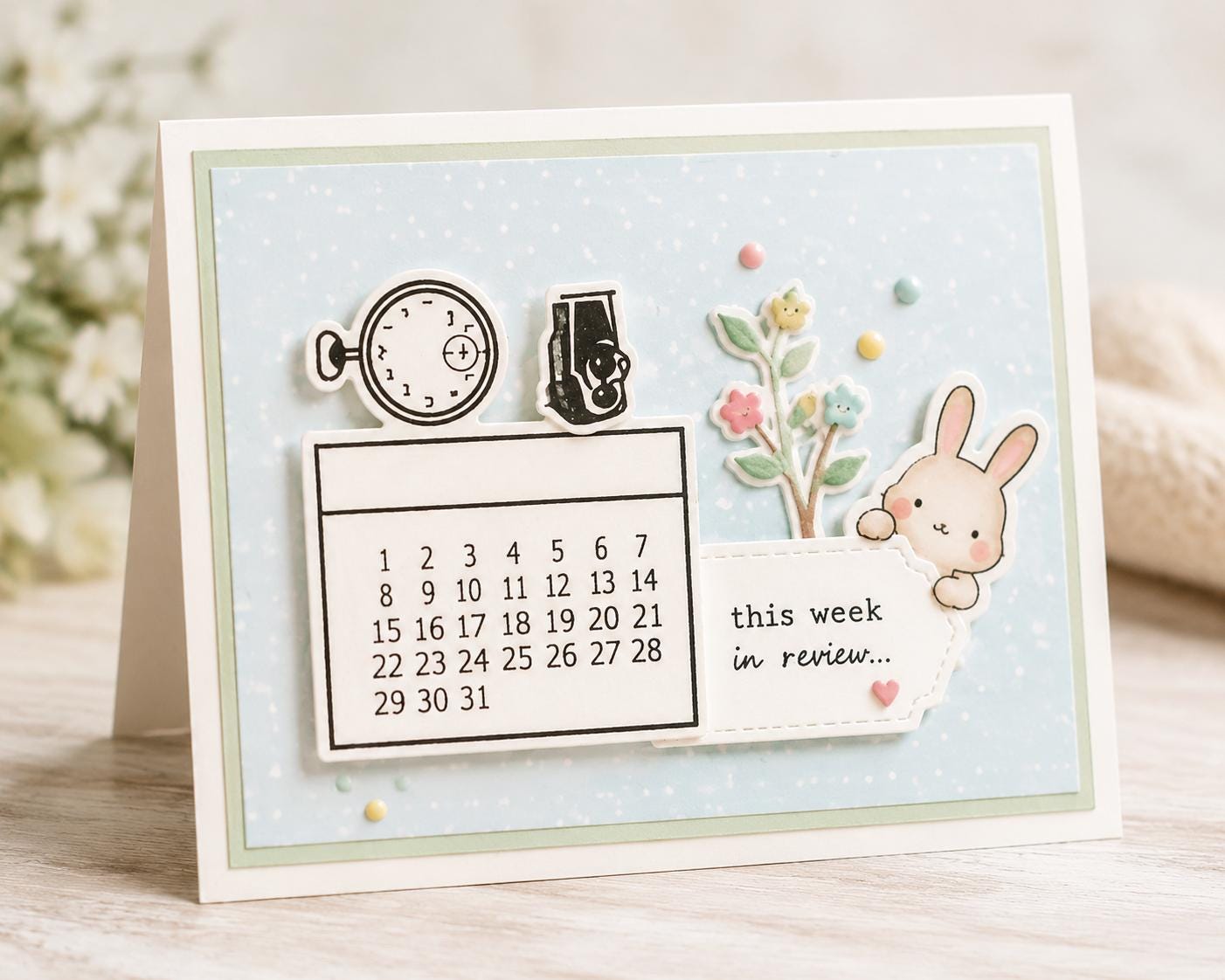 Calendar Date Clear Stamps for Scrapbooking & Card Making