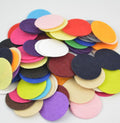 200 Acrylic Felt Circles, 4cm Solid Colors, Craft Supplies