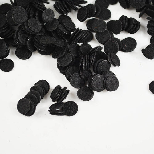 500 Black Felt Circles, 2cm Fabric Appliques for Crafts