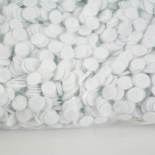 1000 White Felt Circles, 1cm Fabric Appliques for Crafts