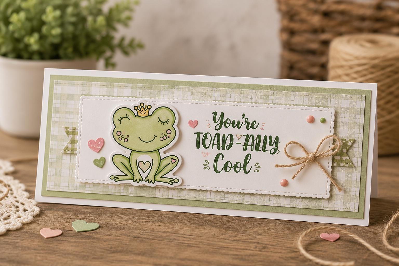Frog Valentine's Day Clear Stamp Set for Cards
