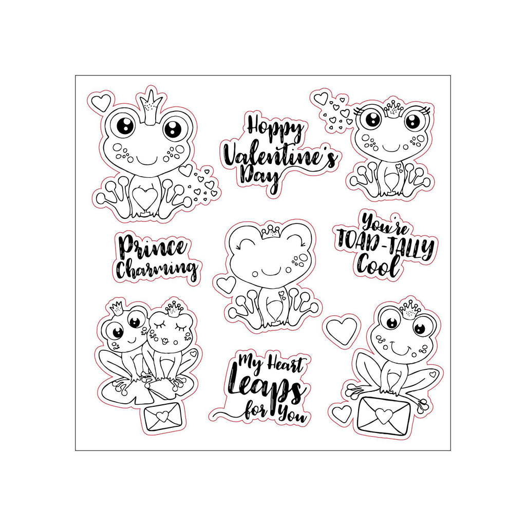 Frog Valentine's Day Clear Stamp Set for Cards