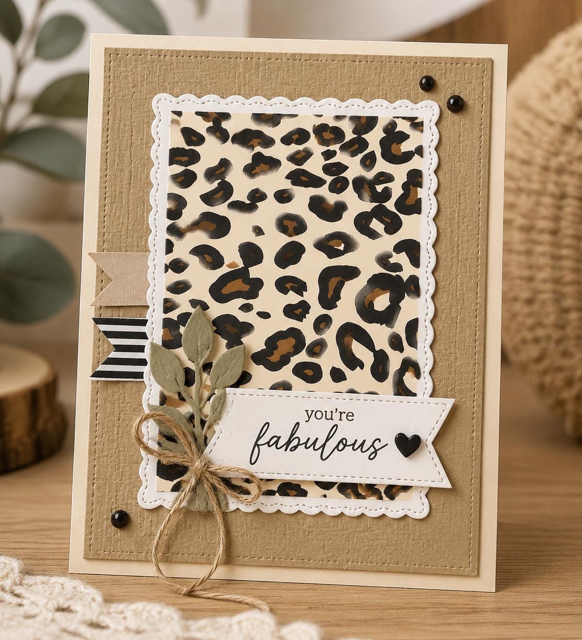 Leopard Print Clear Stamp, DIY Scrapbooking Stamp (5.6x5.6 inch)