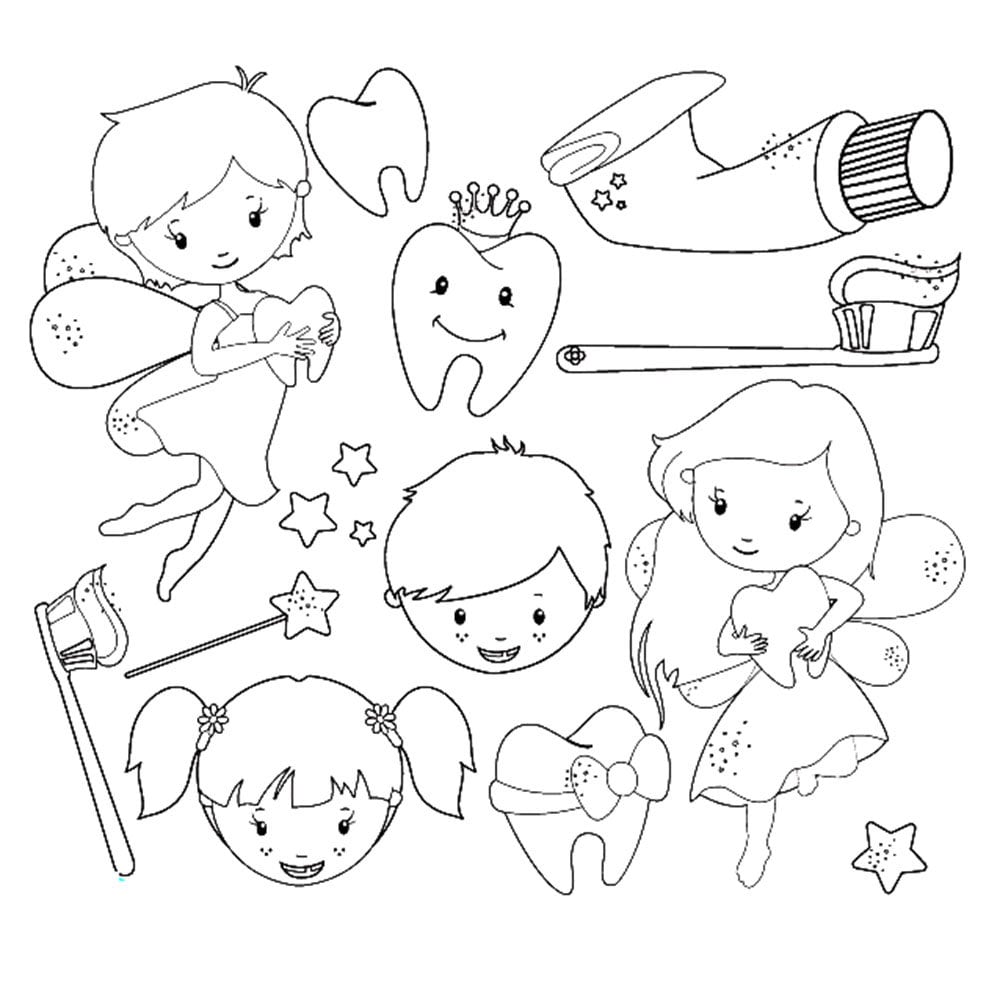 Tooth Fairy Clear Stamp Sheet for Kids Cards and Journals