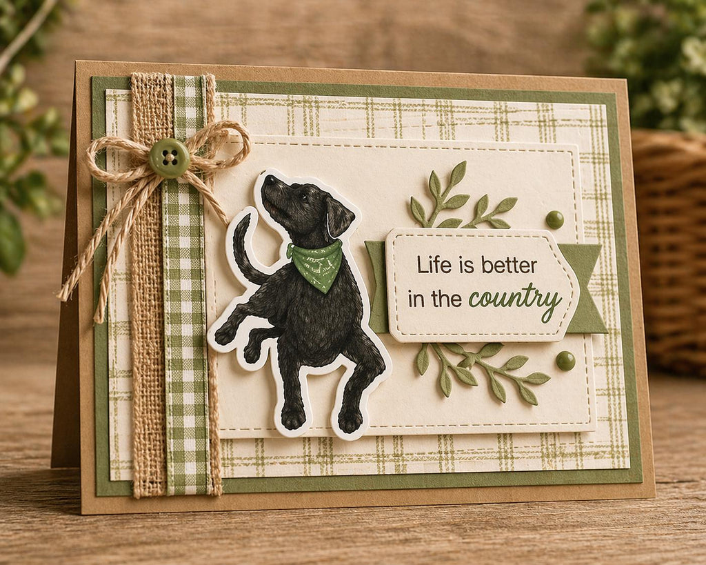 Farm Animal Clear Stamp Set | Chicken Rooster Chick Dog Country Life Stamp | Card Making