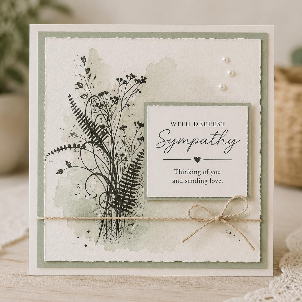 Flower Grass Clear Stamp and Die Set, Card Making (7x9cm)