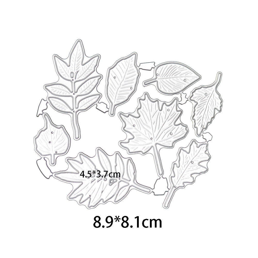 Flower Berry Leaf Metal Cutting Dies, 12 Piece Floral Stencils for Cards