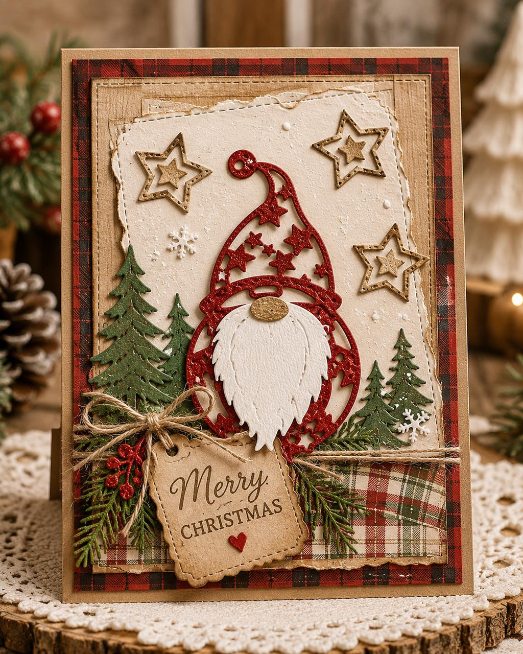 Santa Claus Metal Cutting Die, Christmas Stencil for Cards