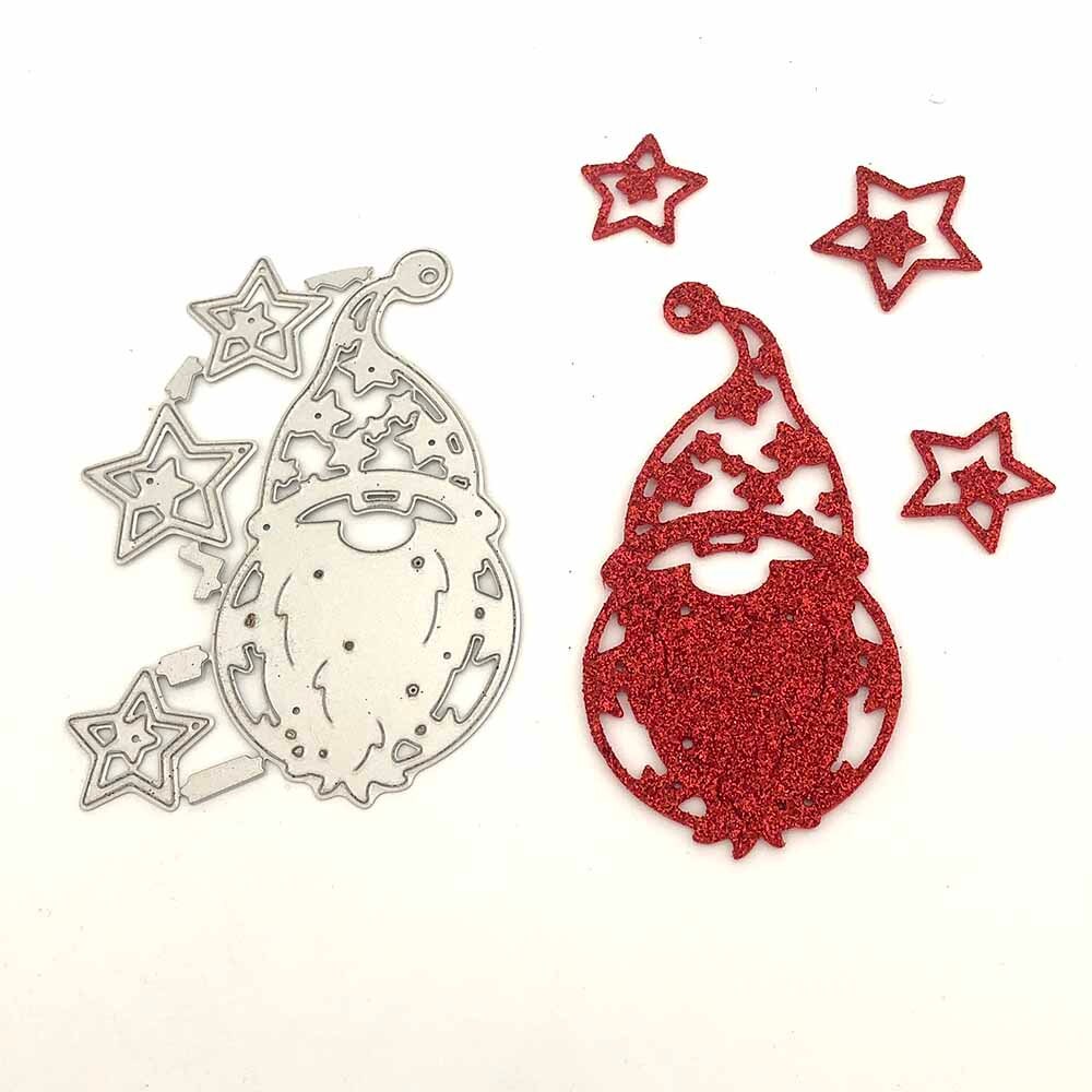 Santa Claus Metal Cutting Die, Christmas Stencil for Cards