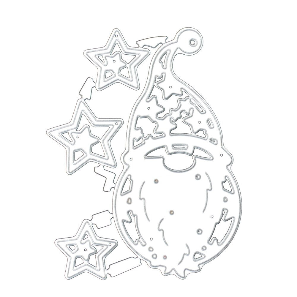 Santa Claus Metal Cutting Die, Christmas Stencil for Cards
