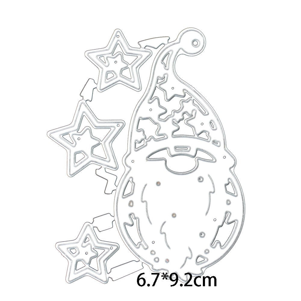 Santa Claus Metal Cutting Die, Christmas Stencil for Cards