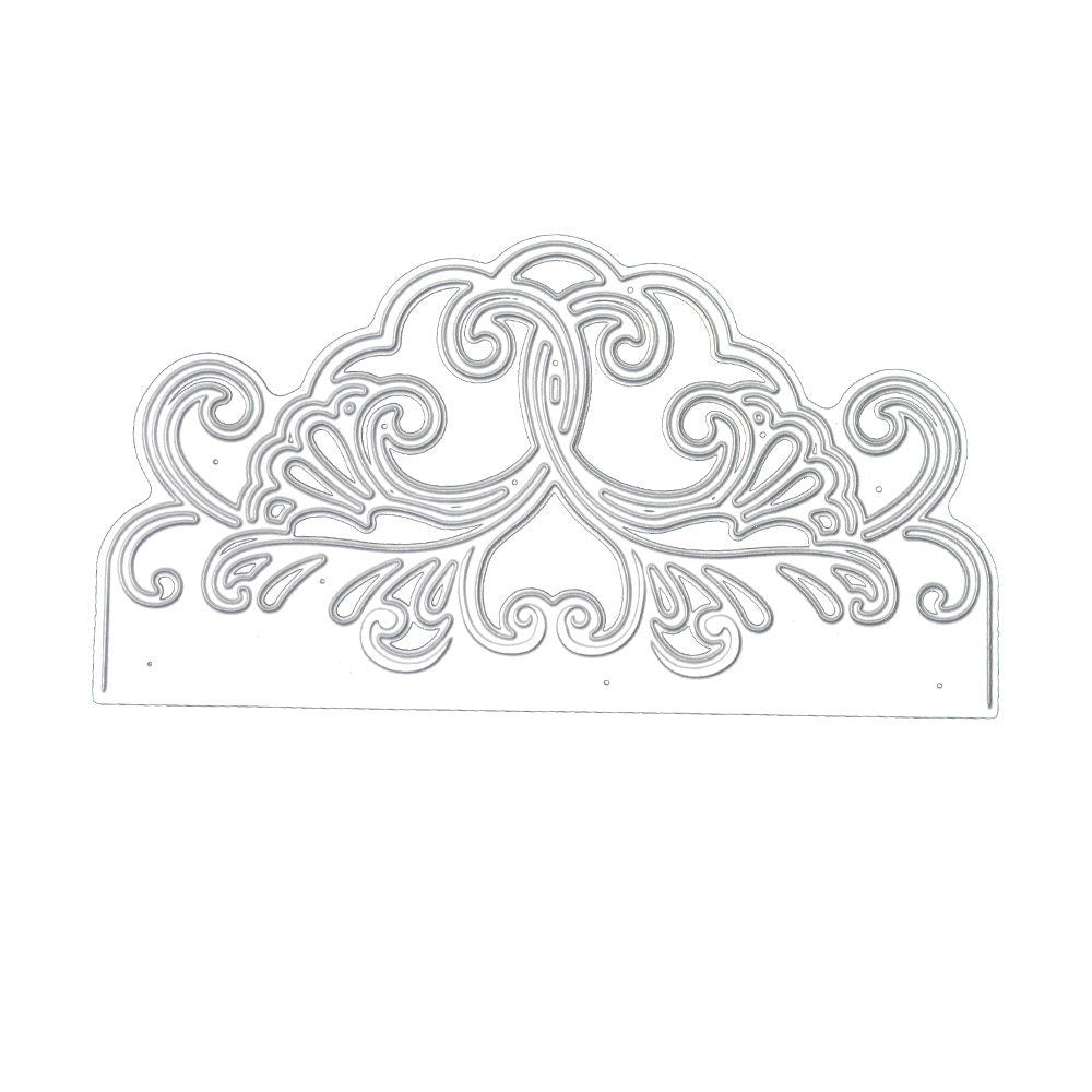 Lace Flower Border Cutting Dies, Invitation Card Stencil