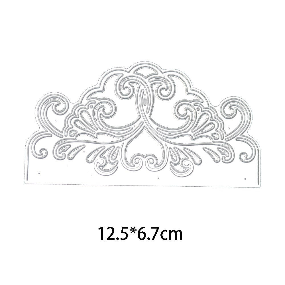 Lace Flower Border Cutting Dies, Invitation Card Stencil