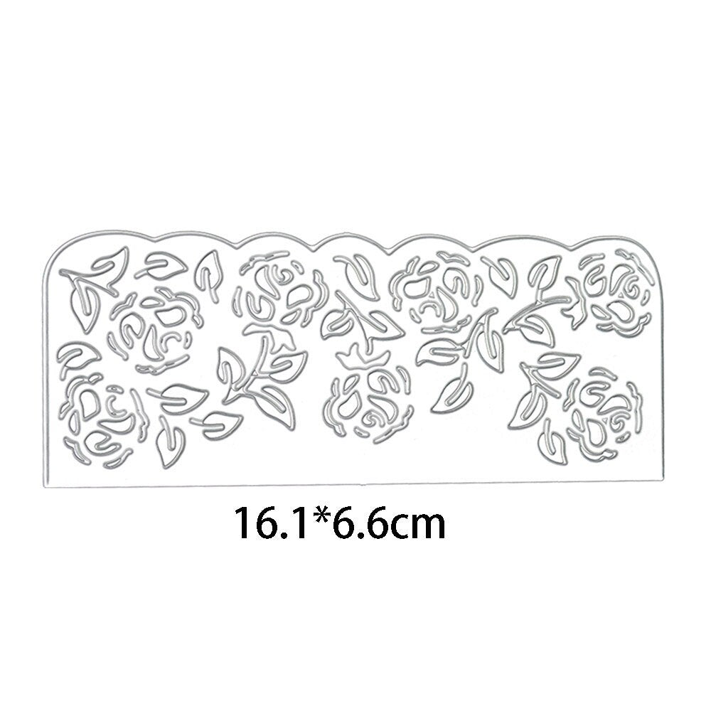 Lace Flower Border Cutting Dies, Invitation Card Stencil