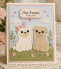 2 Dog Metal Cutting Dies, Pet Stencils for Scrapbook Cards