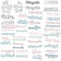 German Sentiment Metal Cutting Dies, Word Stencils for Scrapbook Cards