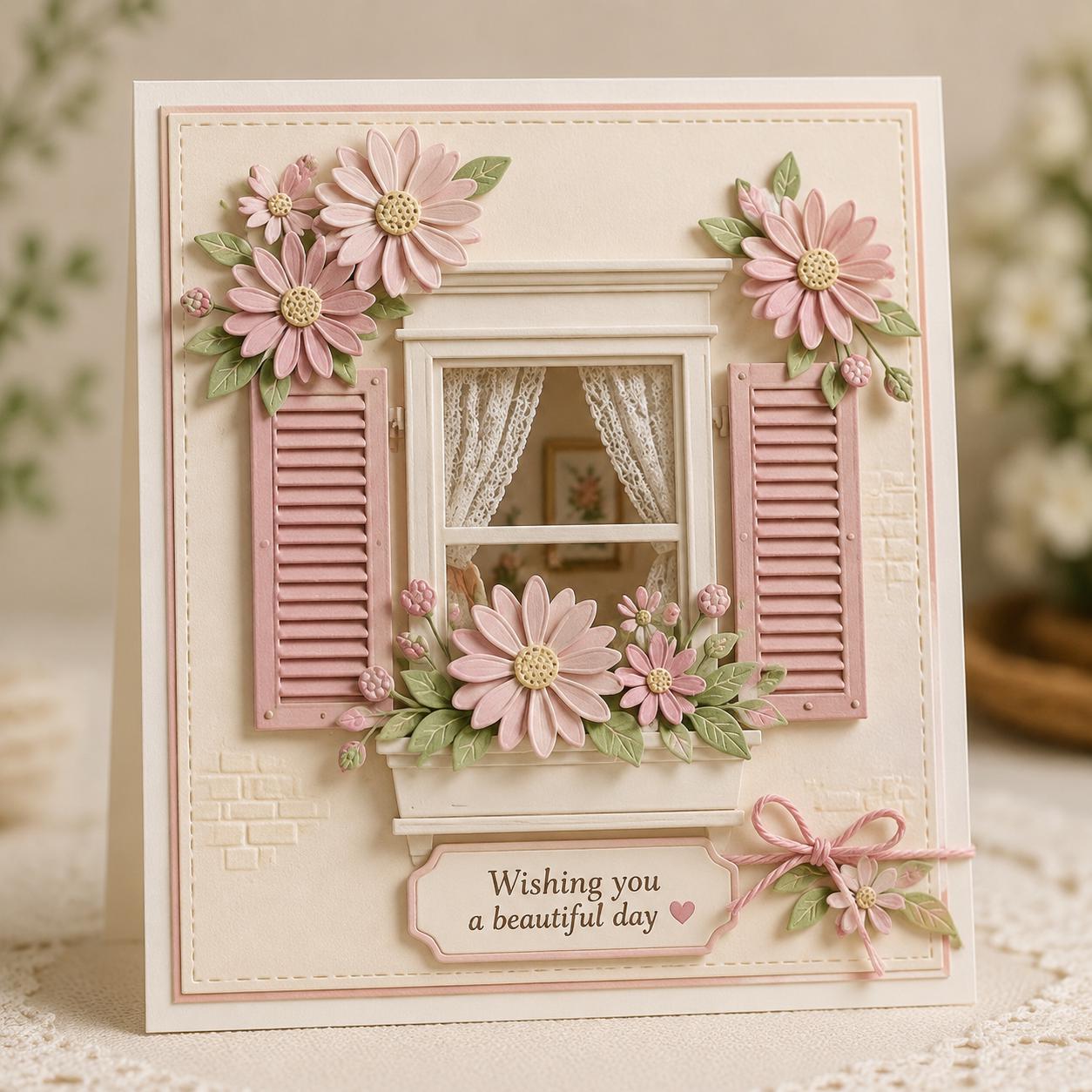 Daisy Flower Metal Cutting Dies, Card Scrapbooking Stencils