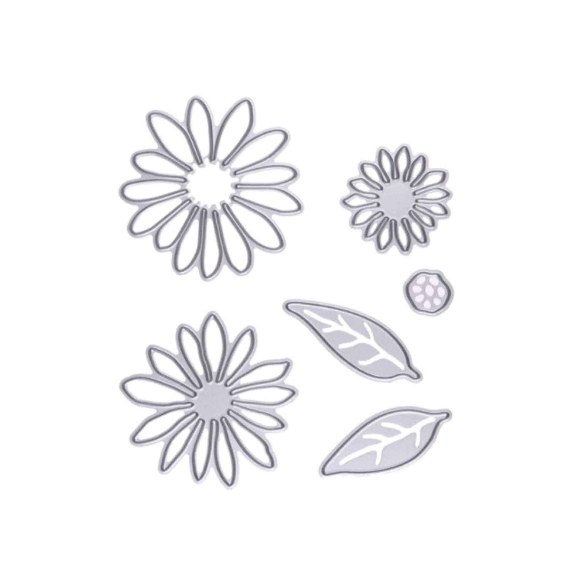 Daisy Flower Metal Cutting Dies, Card Scrapbooking Stencils