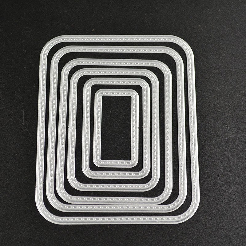 Rectangle Metal Cutting Dies Set of 6 for Card Making and Scrapbooking Crafts