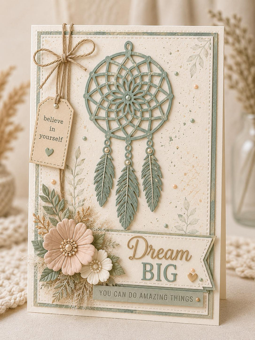 Dream Catcher Metal Cutting Die, Boho Stencil for Scrapbook Cards