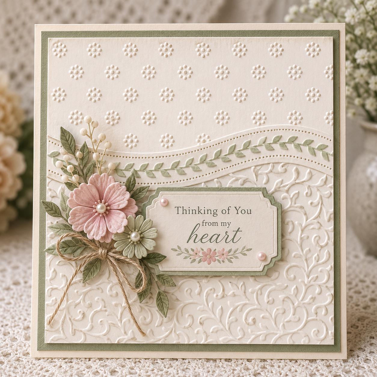 Daisy Dot Embossing Folder, 15 x 15 cm Floral Pattern